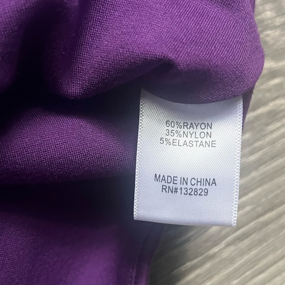 Lovers and Friends Purple Deep V Long Sleeve Lace Up Bodysuit Size S Revolve - Picture 5 of 8